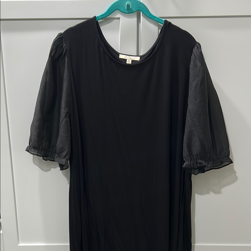 Les Serein Black Puff Sleeve Top 2xl